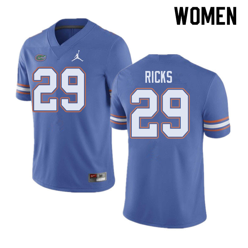 Jordan Brand Women #29 Isaac Ricks Florida Gators College Football Jerseys Sale-Blue - Click Image to Close